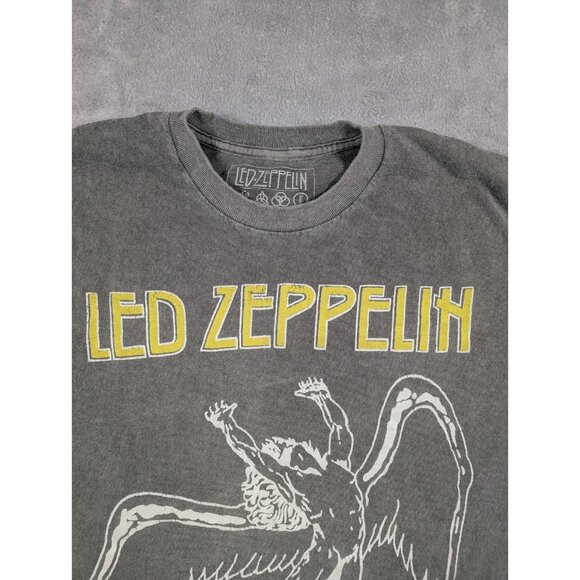Led Zeppelin Official T Shirt Adult Small Gray Rock Y2k Band London Guitar - Picture 2 of 7